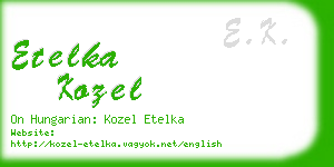 etelka kozel business card